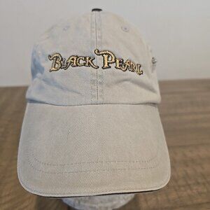 Black Pearl Dad Hat Adjustable Baseball Cap Khaki Zipper Strapback